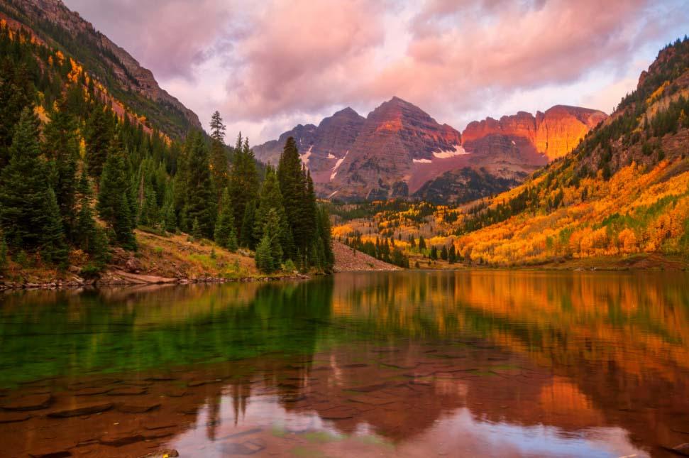 photo of lake reflection of mountains