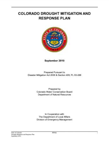 Colorado 2018 Drought Mitigation and Response Plan