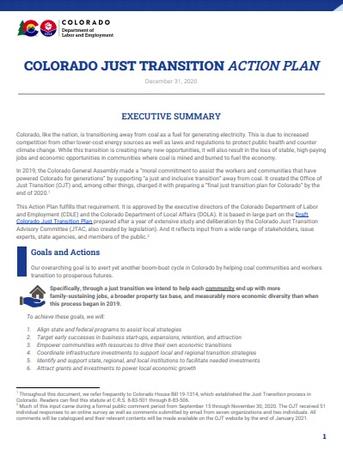 Colorado Just Transition Action Plan