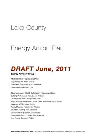 Lake County Energy Action Plan 